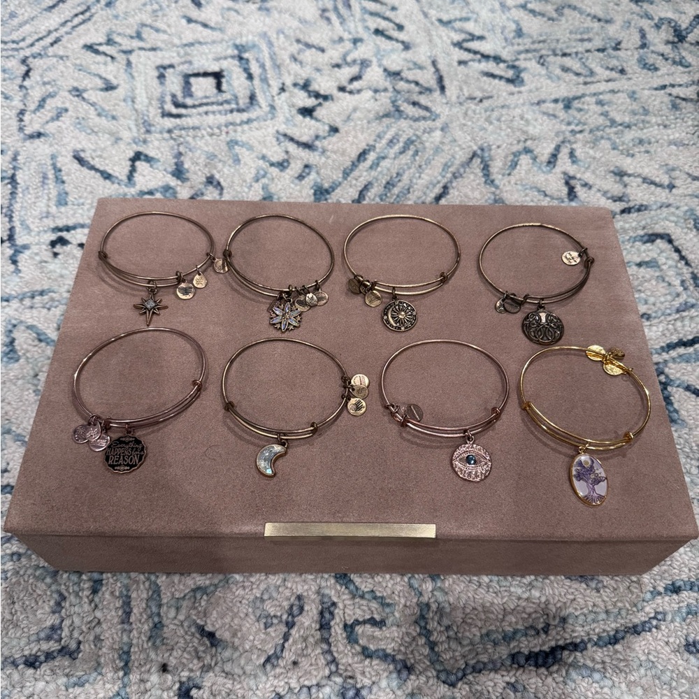 Alex and Ani Stackable Charm Bangles in Mixed Metal Tones - Set of 8